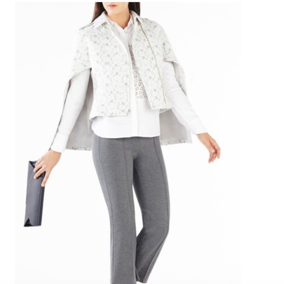 White Off Jameson Floral Lace Poncho/Cape - Picture 2 of 8